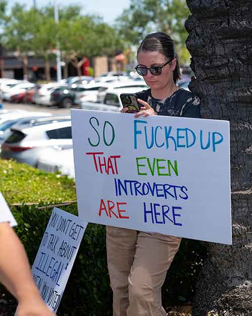 protesters on No Kings day